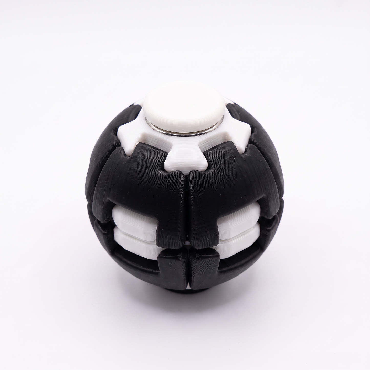 Spinball Stres Topu – Bas, Dönsün, Rahatla | Siyah - Beyaz