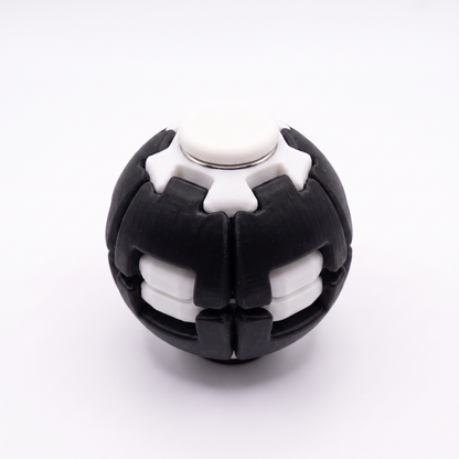 Spinball Stres Topu – Bas, Dönsün, Rahatla | Siyah - Beyaz