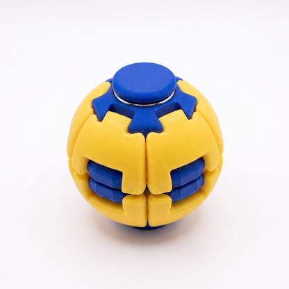 Spinball Stres Topu – Bas, Dönsün, Rahatla | Sarı - Lacivert